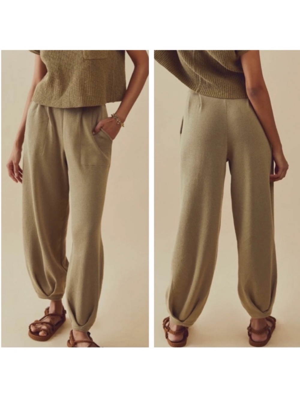 Free People Beach Freya Pants in Curly Willow size Medium